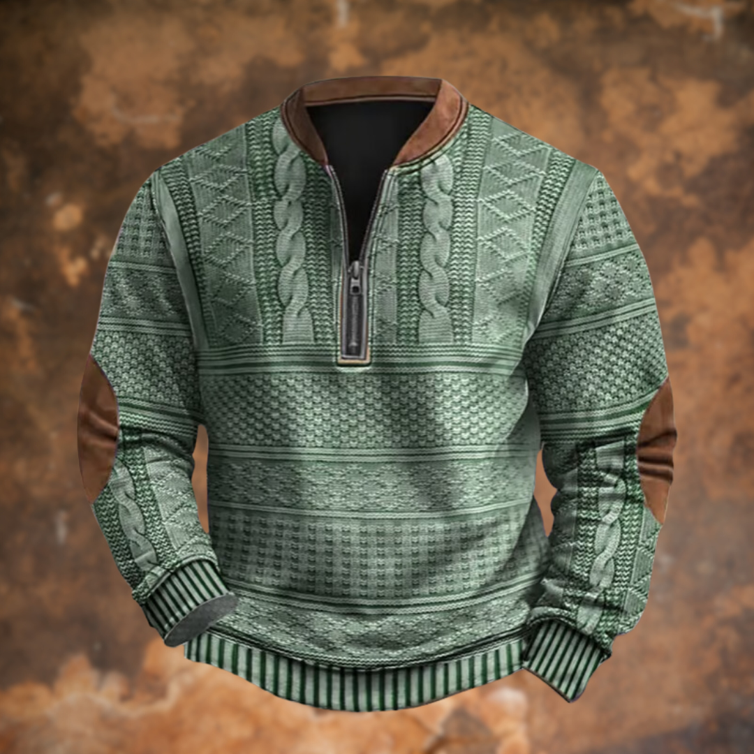 GERALD | Men's Knitted Sweater with Zipper