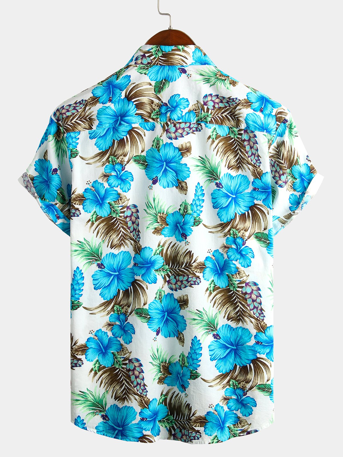 Men's Pure Cotton Shirt with Hawaiian Holiday Style Print