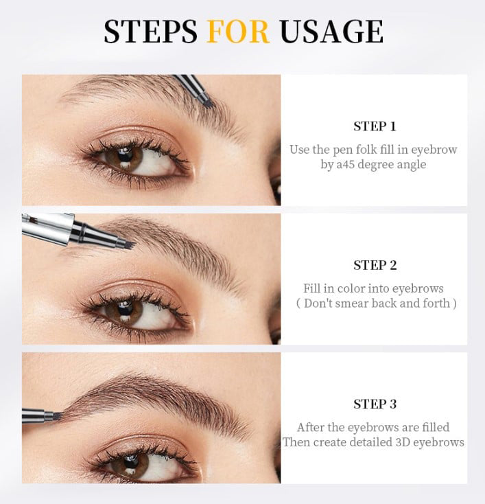 Waterproof 3D Microblading Eyebrow Pen (2 pcs. - Buy 1 Get 1 Free)