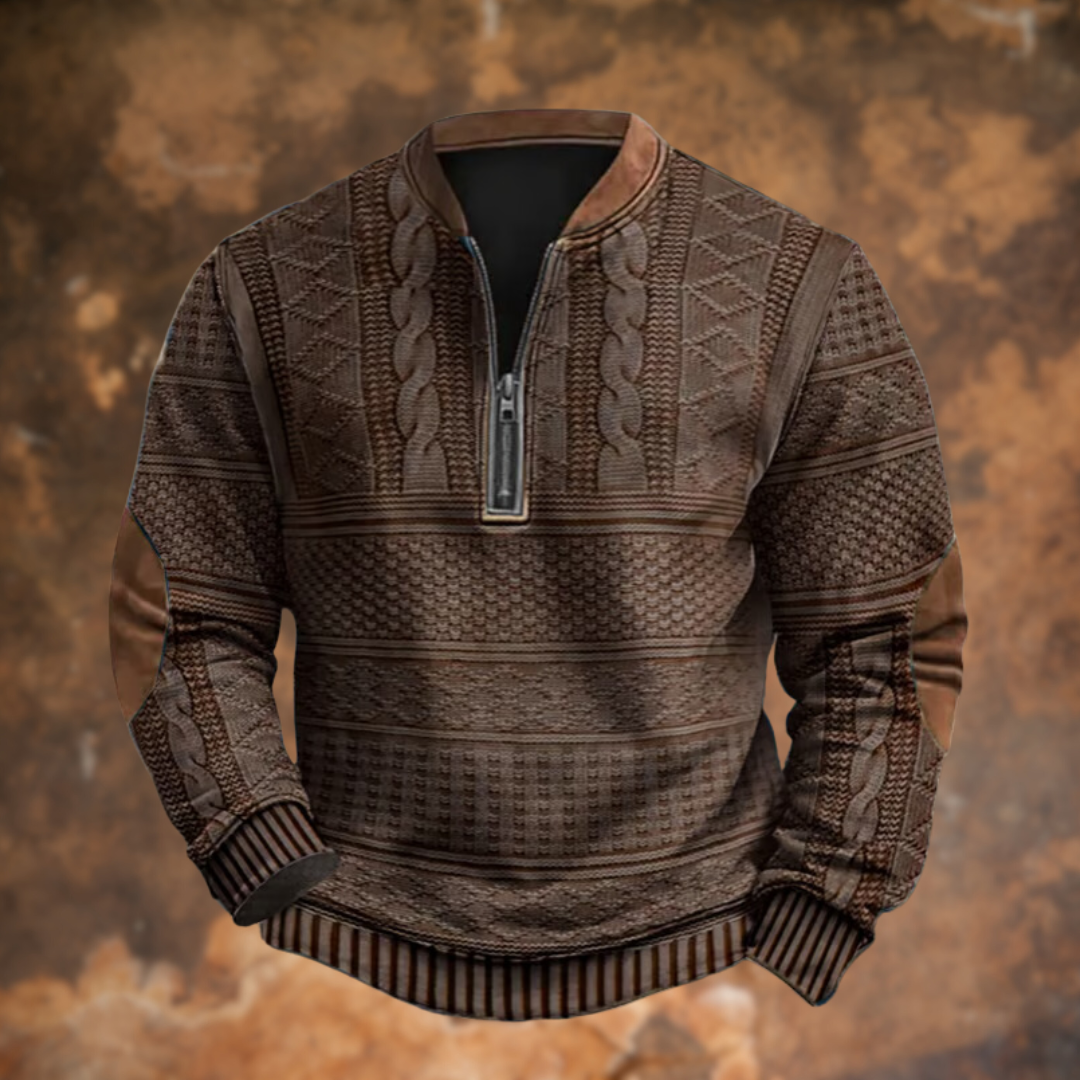 GERALD | Men's Knitted Sweater with Zipper