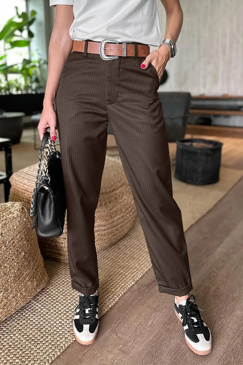 MATHILDA | STRIPED SUIT PANTS