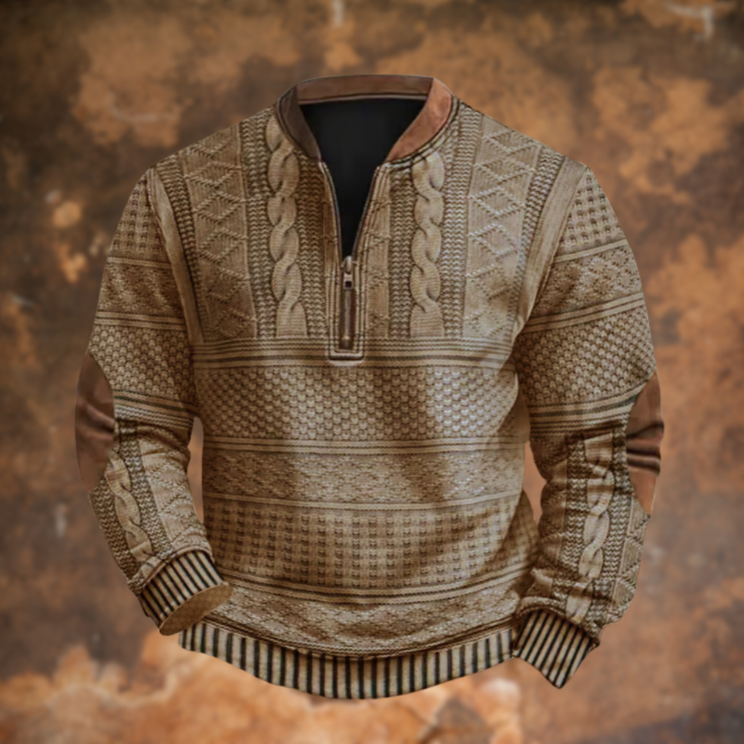 GERALD | Men's Knitted Sweater with Zipper