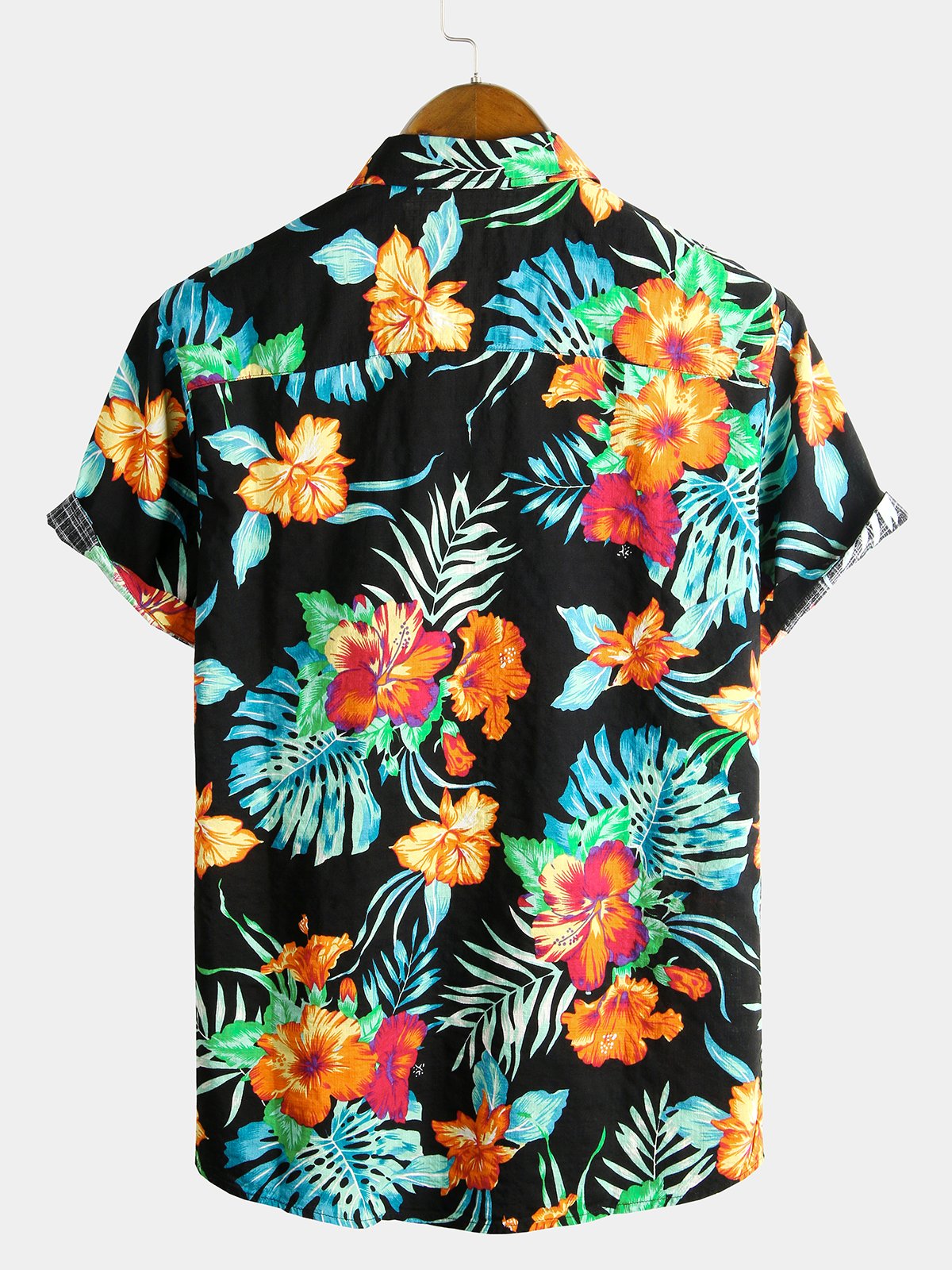 Men's Pure Cotton Shirt with Hawaiian Holiday Style Print