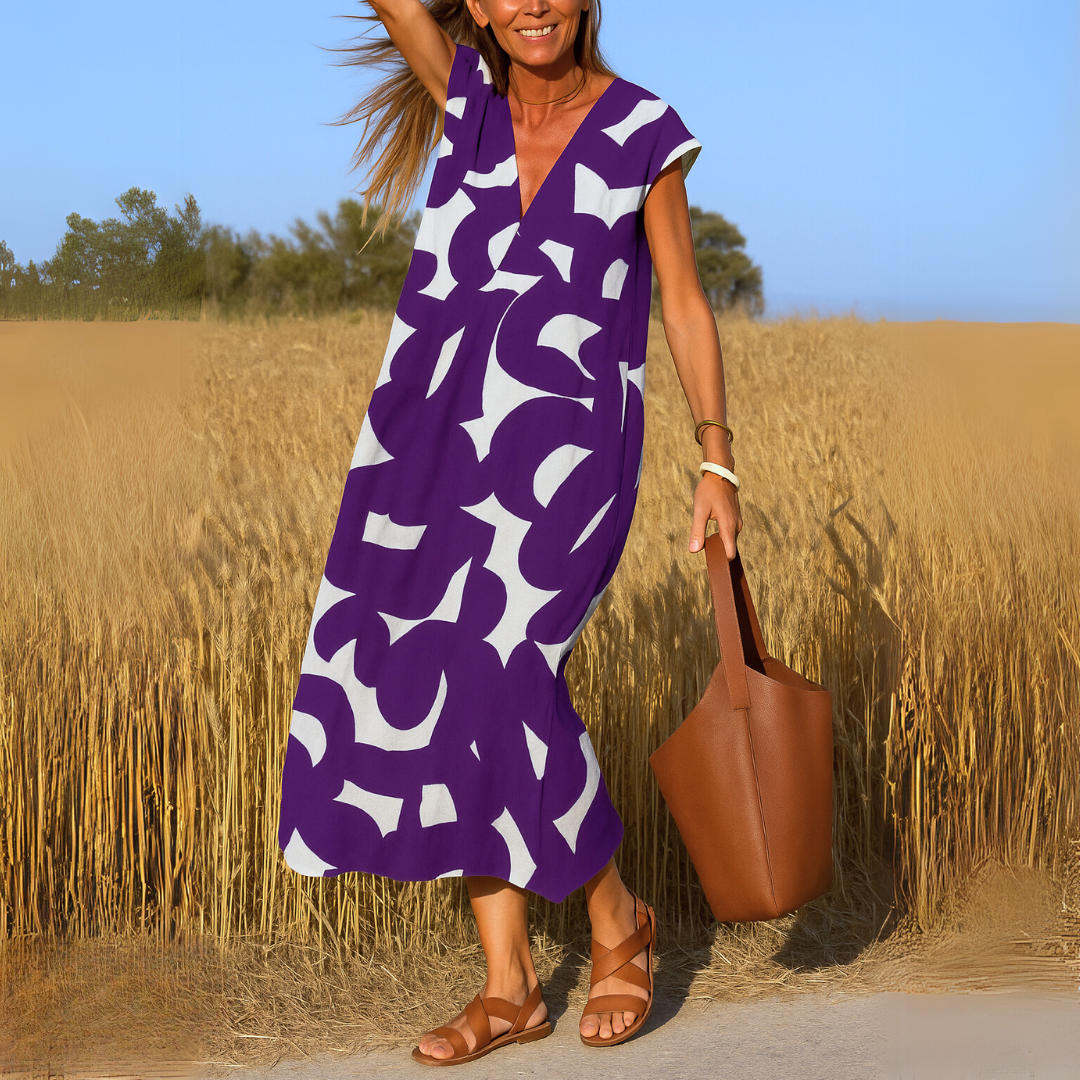 VALERIE | V-Neck Dress with Loop Details