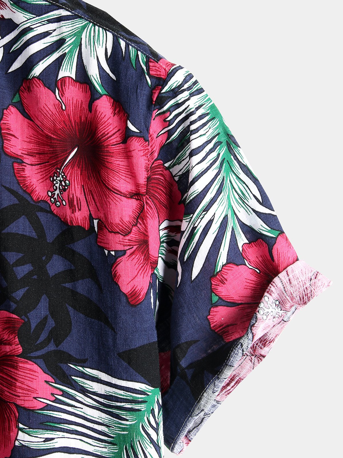 Men's Pure Cotton Shirt with Hawaiian Holiday Style Print
