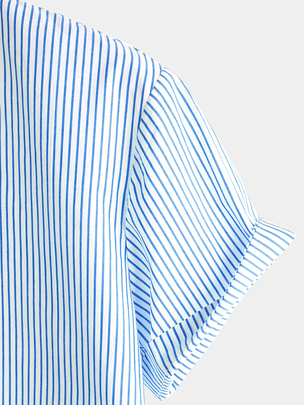 Men's Breathable Cotton Short Sleeve Striped Shirts