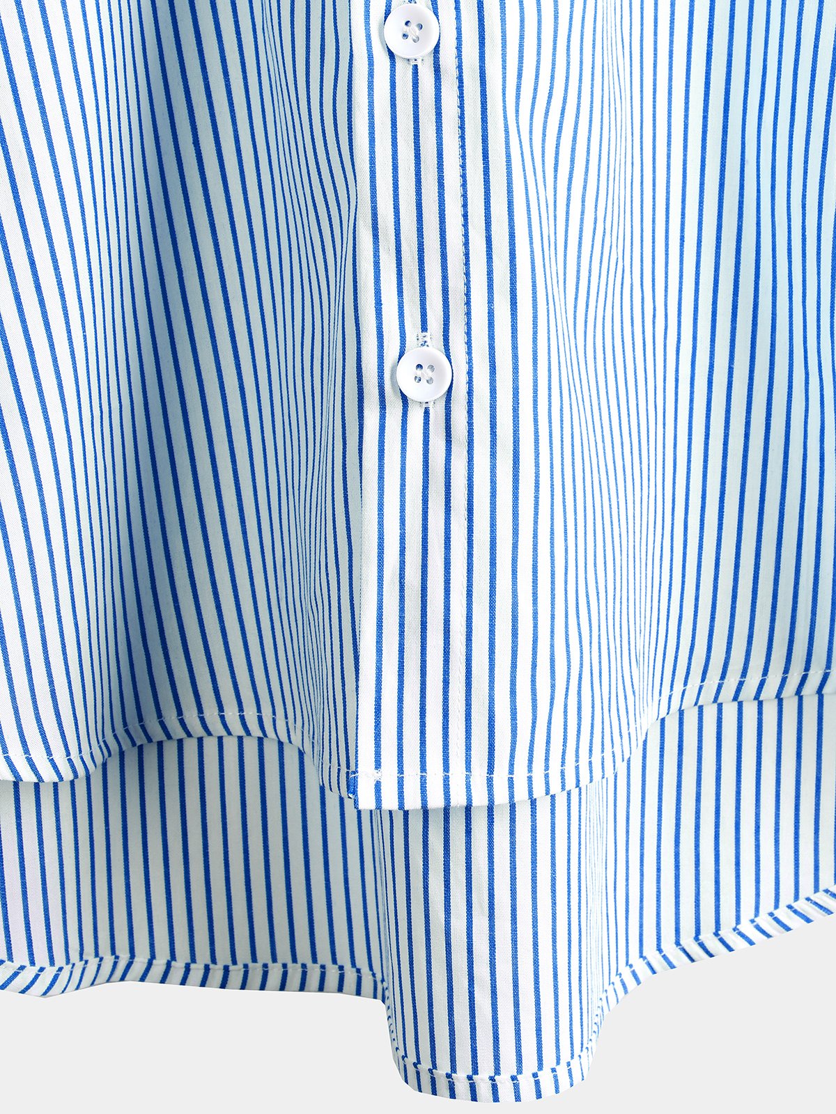 Men's Breathable Cotton Short Sleeve Striped Shirts
