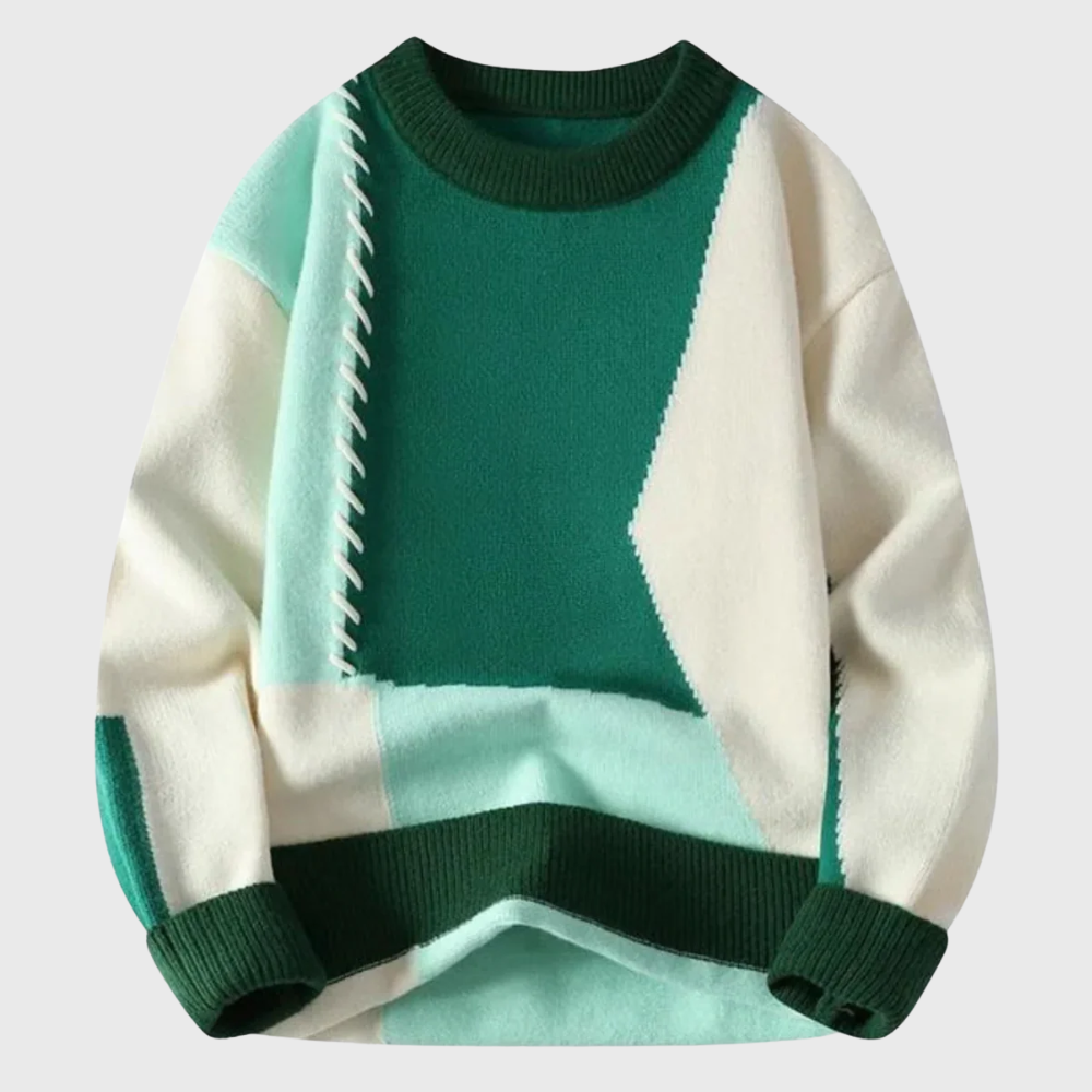 Vintage Style Patchwork Sweater