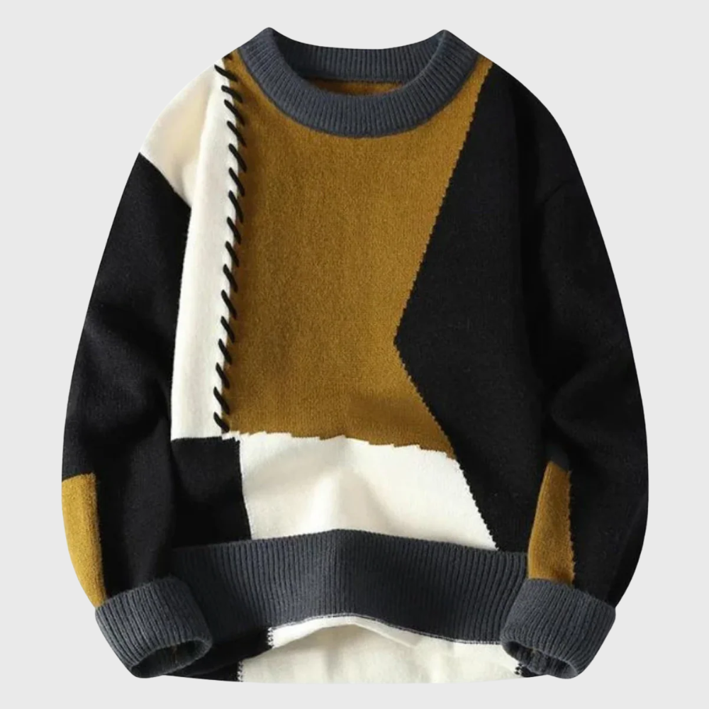 Vintage Style Patchwork Sweater