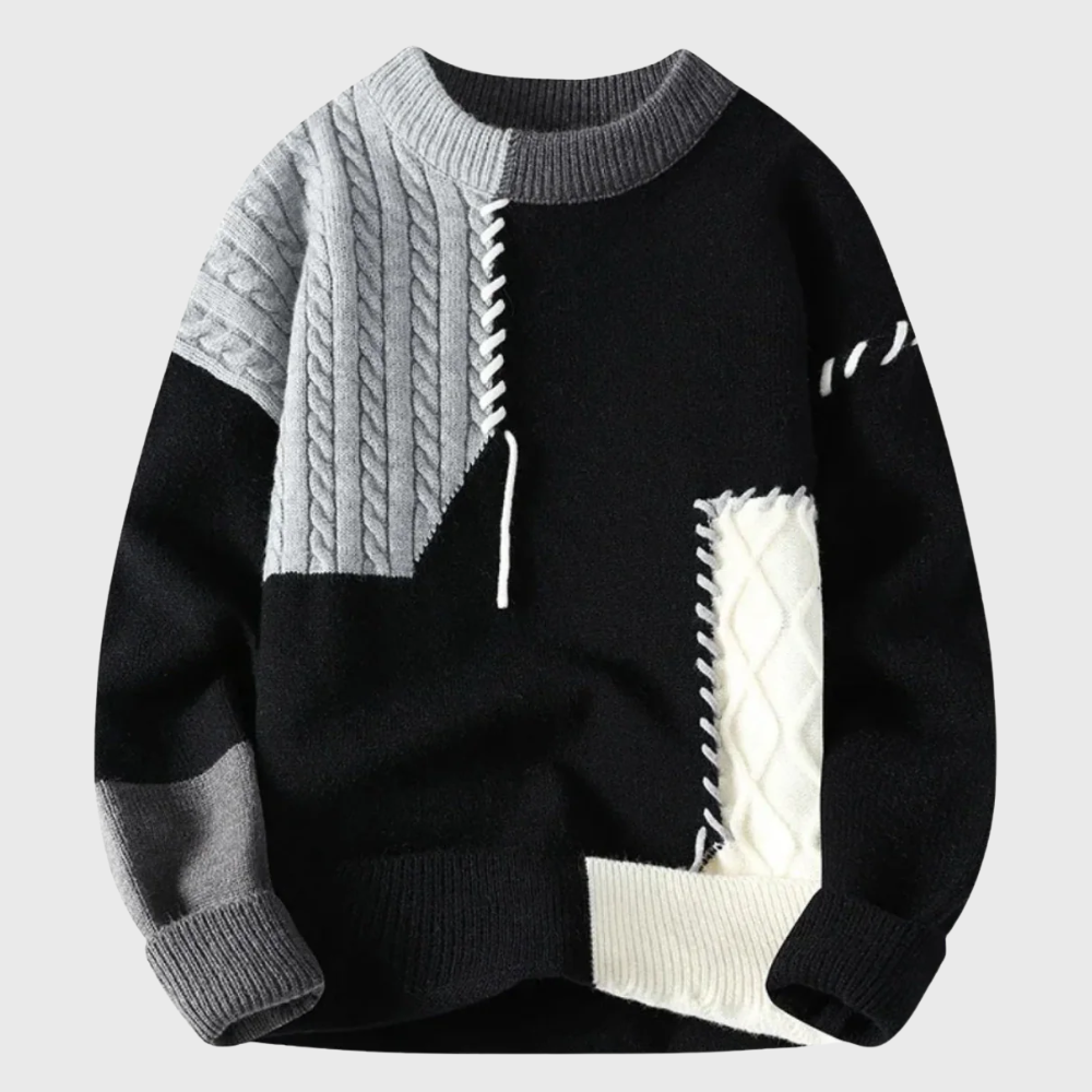Vintage Style Patchwork Sweater