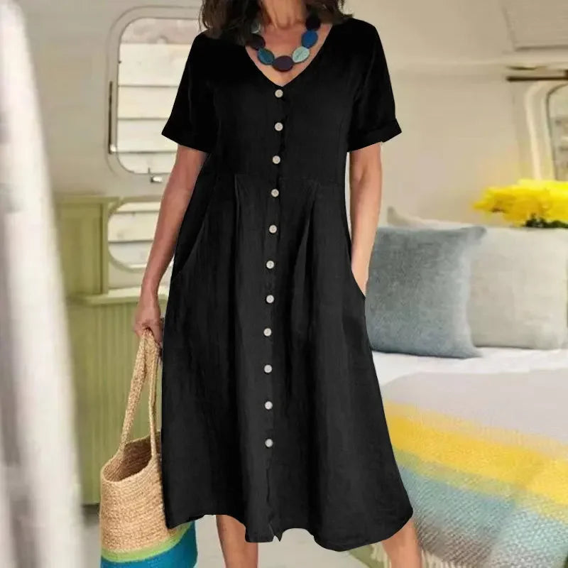 Linen Luxe Pocket Dress