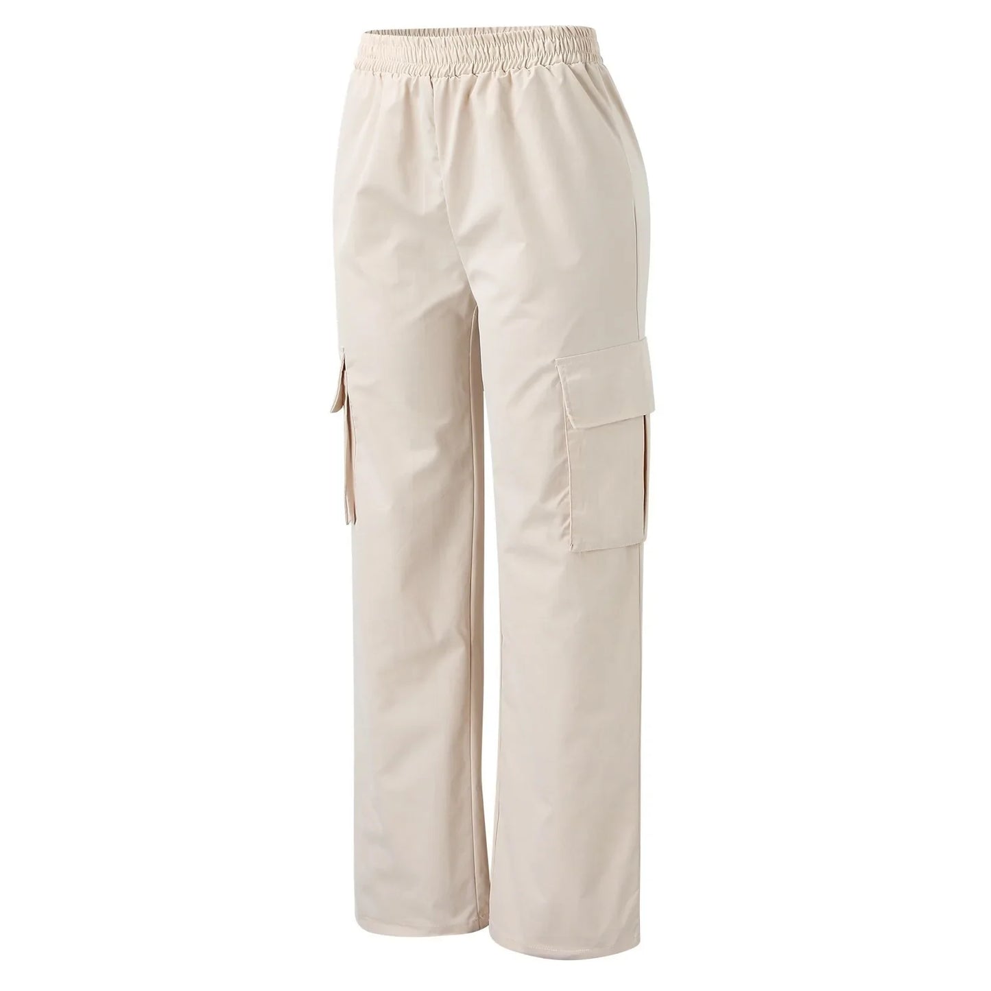 Mode Frauen Baggy Jogger Hosen Casual Communte Weibliche Chic Gerade Cargo Pant Elastische Hohe Taille Elegante Übergroße Hose