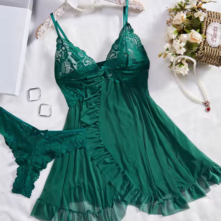 NATALIA | Luxury Satin Lace Nightwear – Buy 1 Get 1 FREE