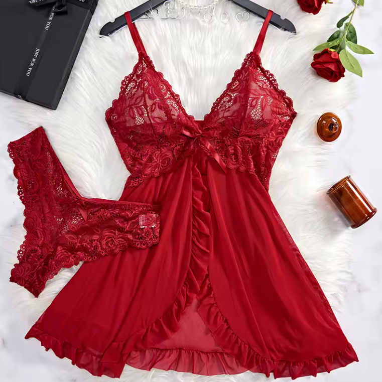 NATALIA | Luxury Satin Lace Nightwear – Buy 1 Get 1 FREE