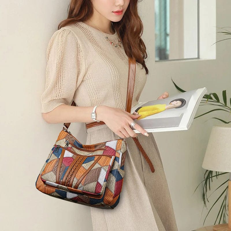 Zoua | Mosaic Leather Handbag