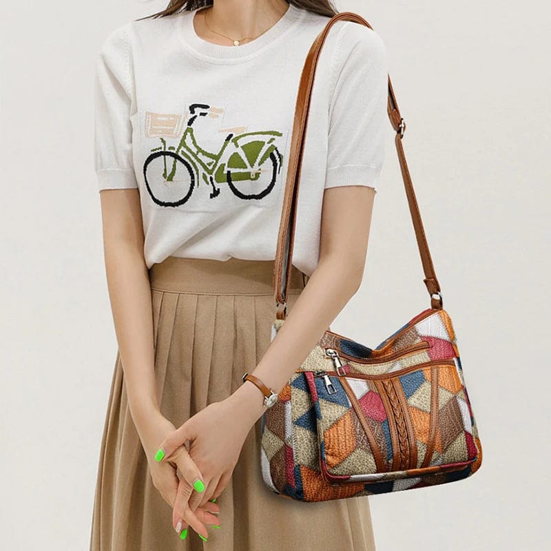 Zoua | Mosaic Leather Handbag