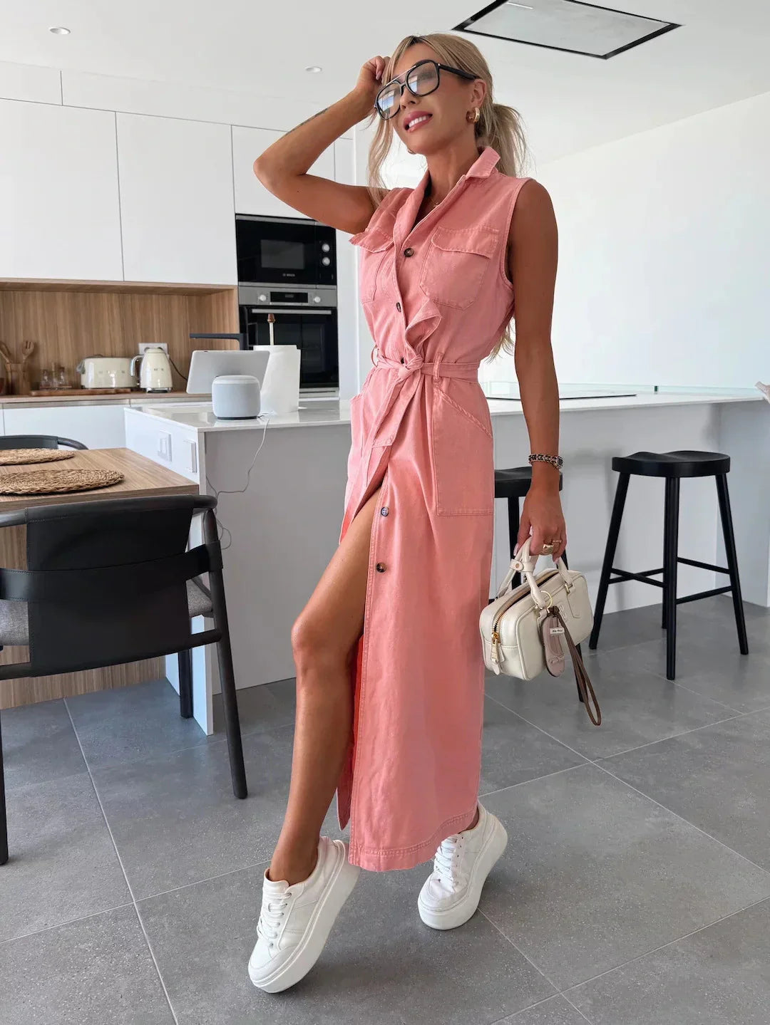 Isabelle | Denim Maxi Dress