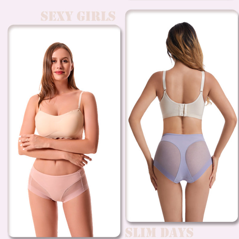 💞High Waist Ice Silk Seamless Shaping Panties👙
