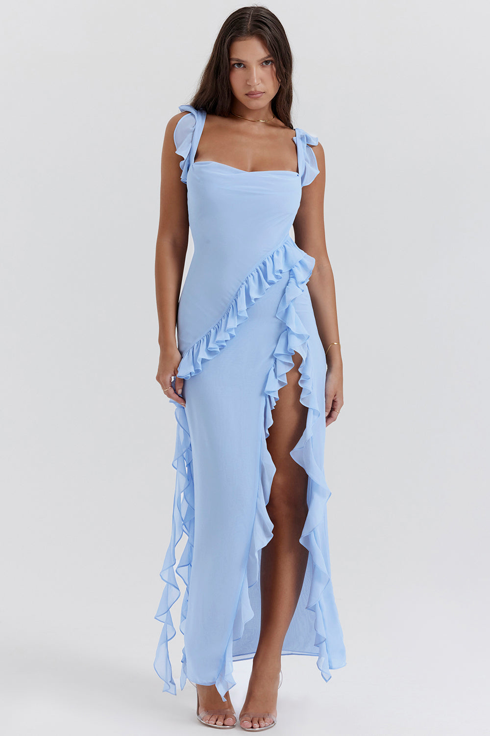 Arielle – Maxikleid mit Rüschen