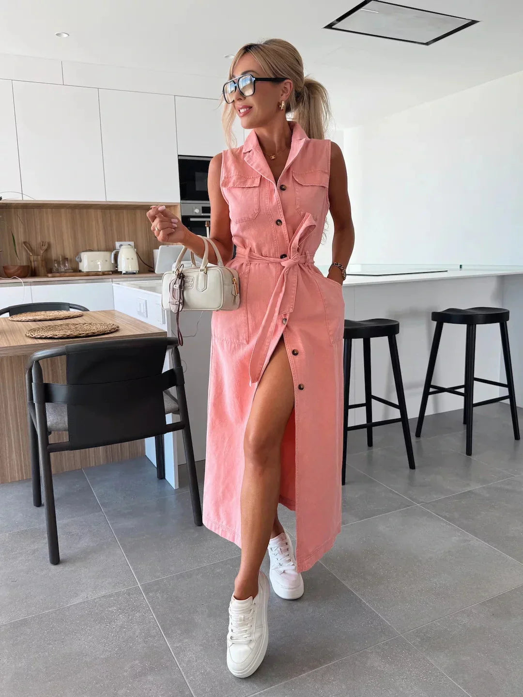 Isabelle | Denim Maxi Dress
