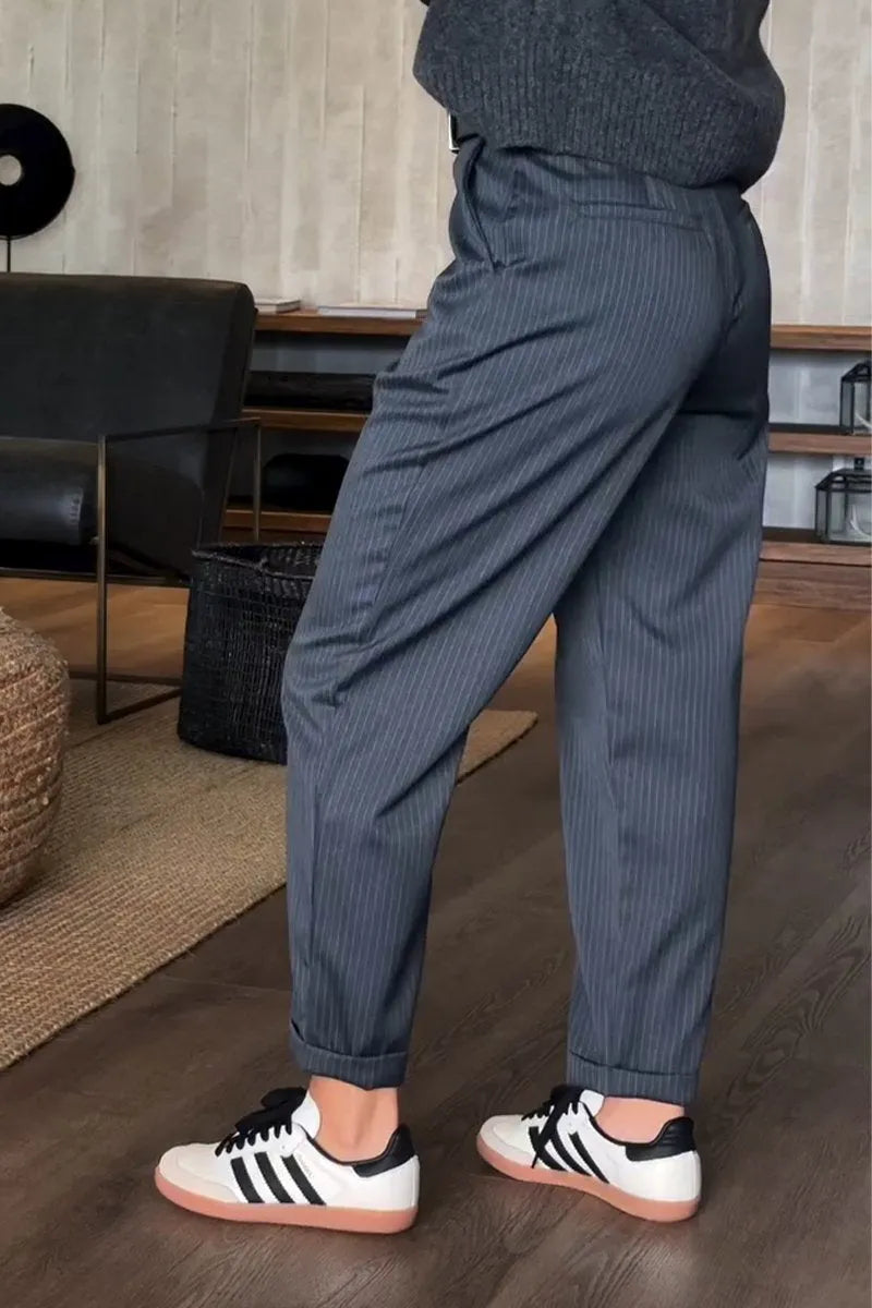MATHILDA | STRIPED SUIT PANTS