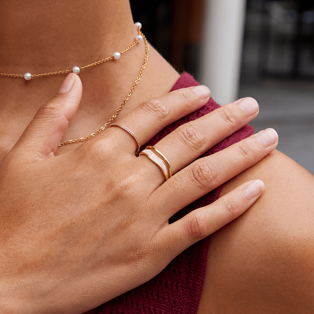 Gold Sahara Ring with Lapis