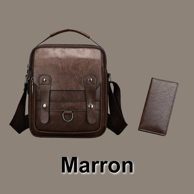 đ„Trendy PU Leather Men's Crossbody Bag with Wallet