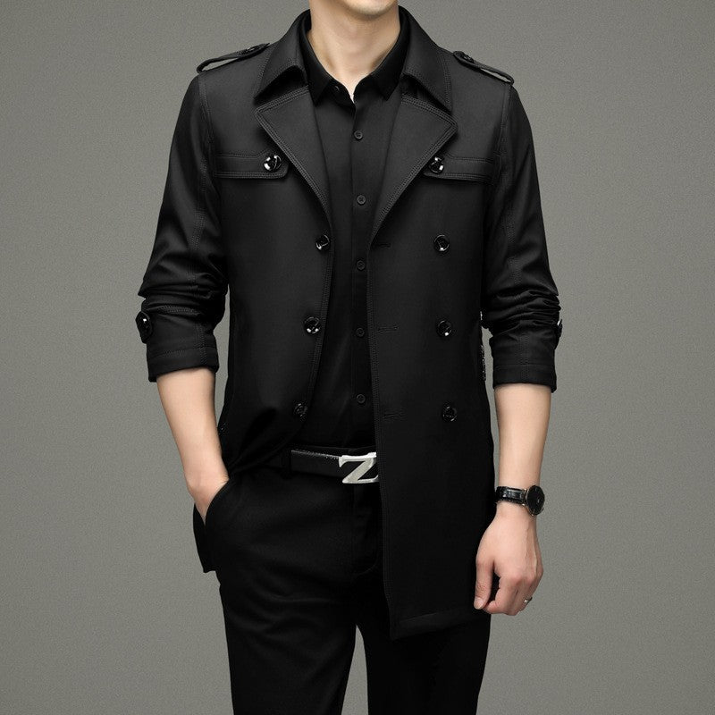 Men's Double Buttoned Windbreaker Jacket