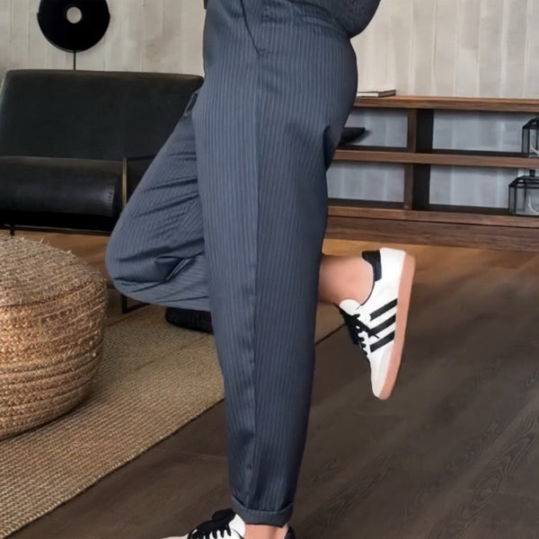 MATHILDA | STRIPED SUIT PANTS