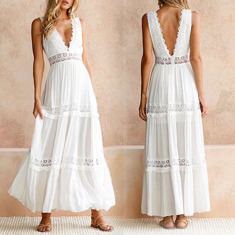 Serena | Chic Lace V-Neck Dress