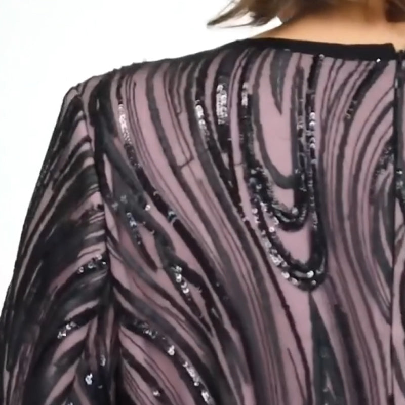 Women's A-Line Sequined Evening Dress
