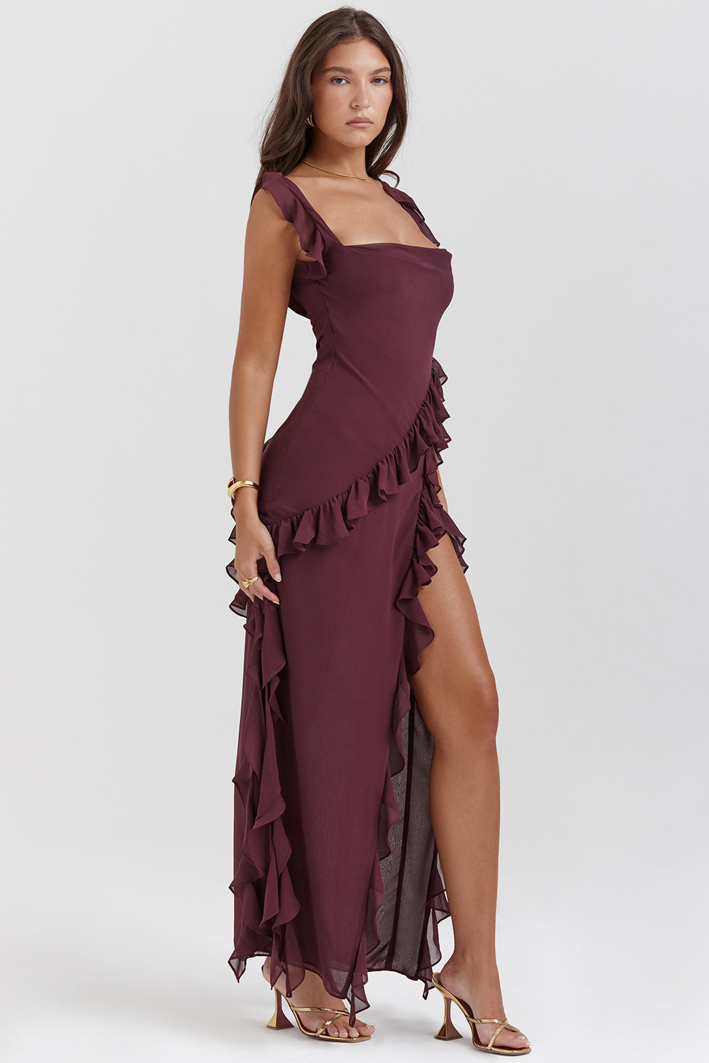 Arielle – Maxikleid mit Rüschen