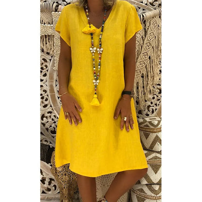 🌿100% Linen Summer Classic Dress