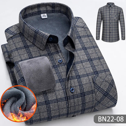 Warm Striped Shirt for Autumn and Winter