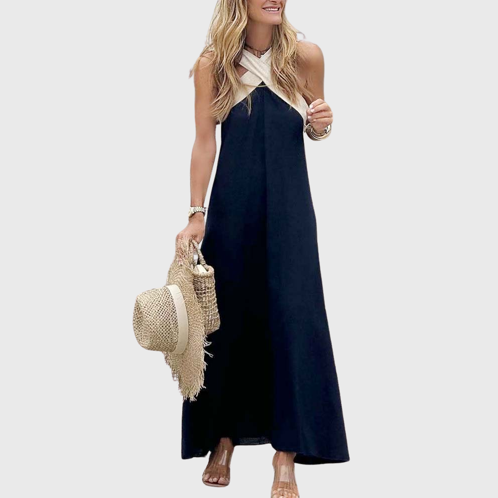 Ladies Cross-necked Summer Dress