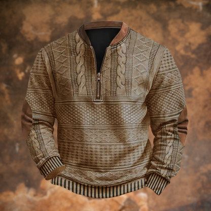 GERALD | Men's Knitted Sweater with Zipper