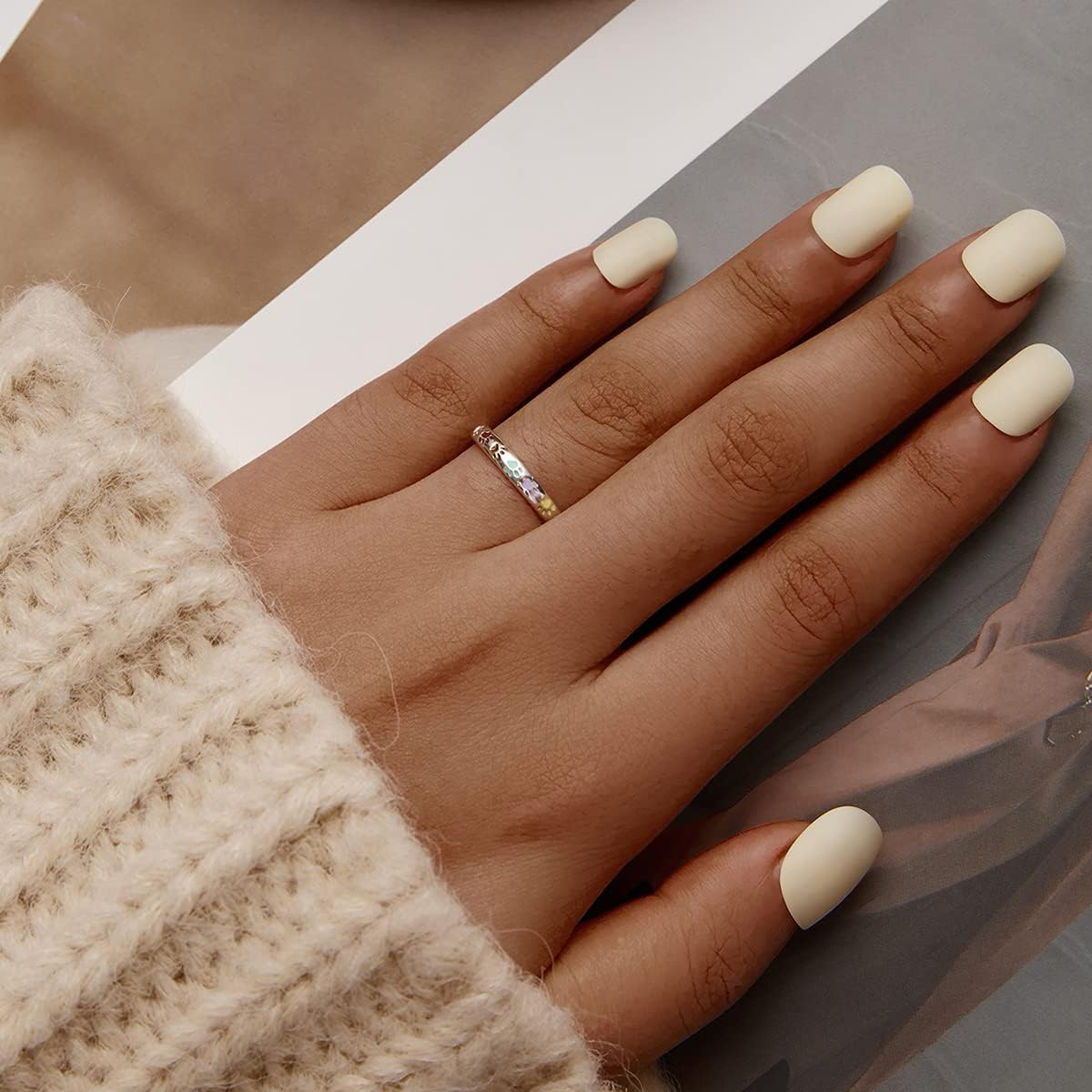 Ilduara™ | Silver Ring with a Fingerprint