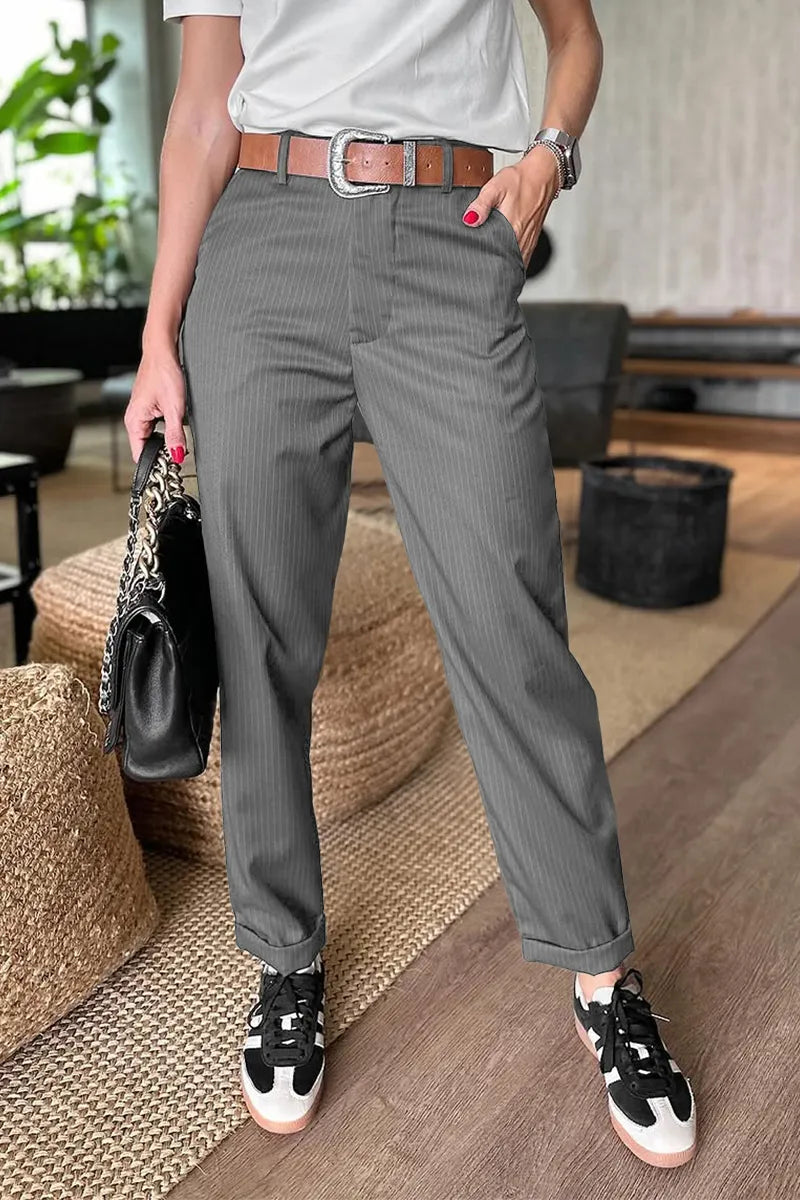MATHILDA | STRIPED SUIT PANTS