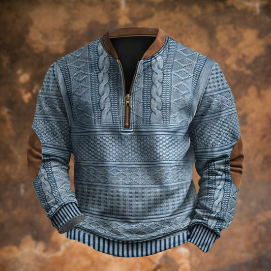 GERALD | Men's Knitted Sweater with Zipper