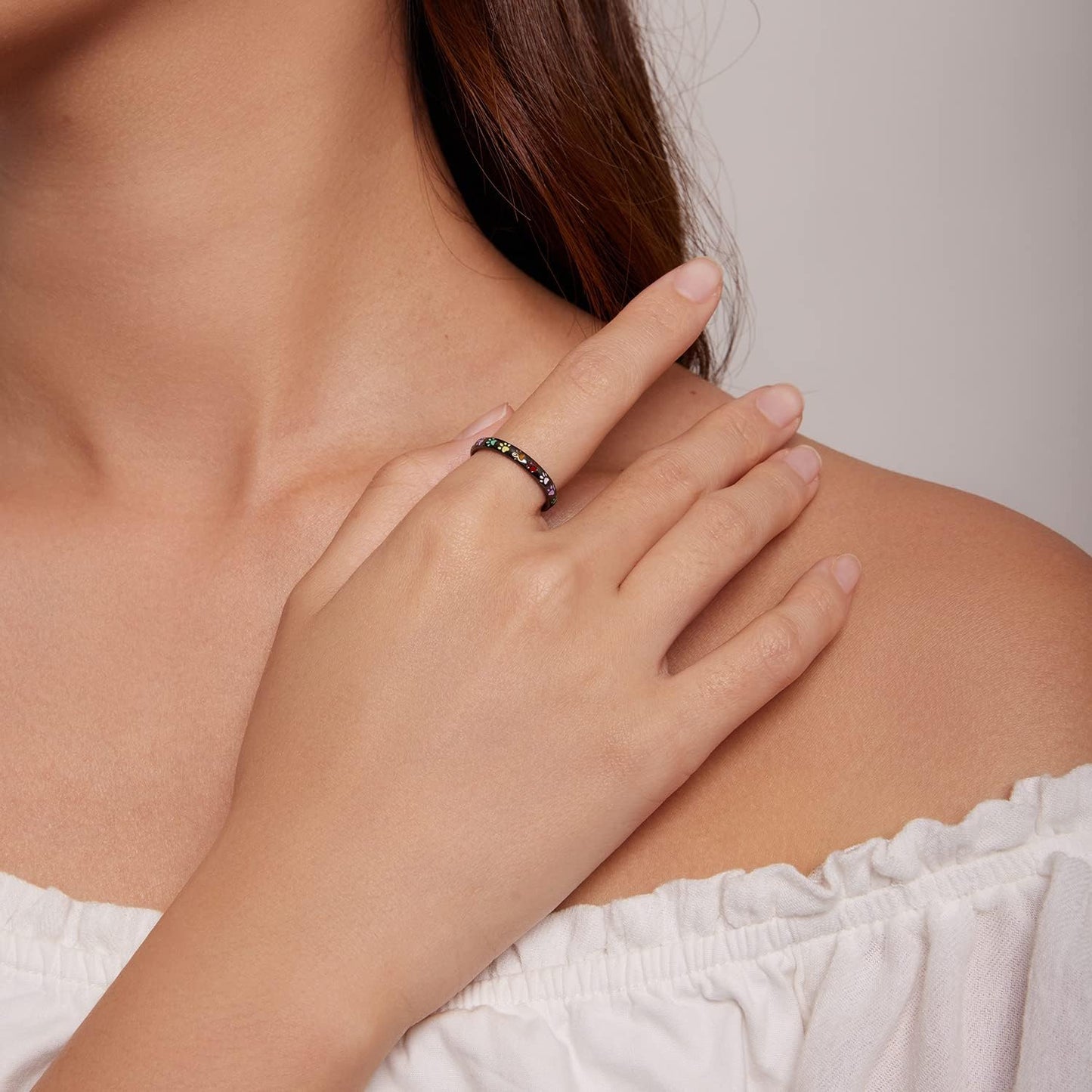 Ilduara™ | Silver Ring with a Fingerprint