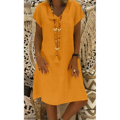 🌿100% Linen Summer Classic Dress