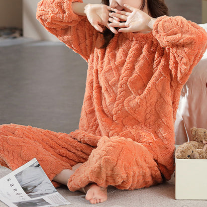 Bequemes Winter-Pyjama-Set aus Flanell 