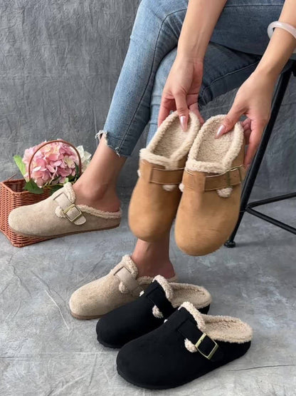 Luna | Plush-Lined Platform Mules