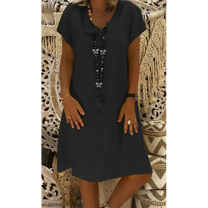 🌿100% Linen Summer Classic Dress