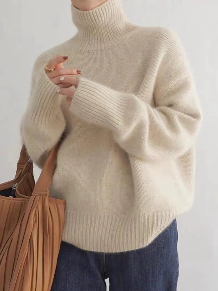 MONIKA | High Collar Cashmere Jumper
