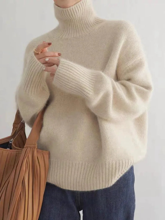 MONIKA | High Collar Cashmere Jumper