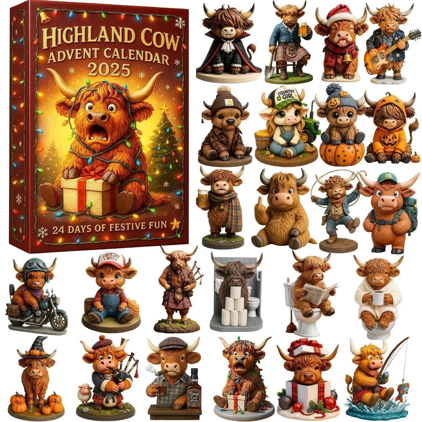 Calendarul de Advent Highland Cow 2025