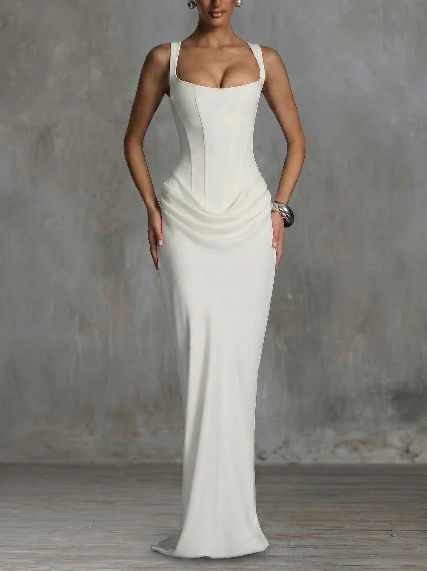 Leonor | Square Neck Maxi Dress