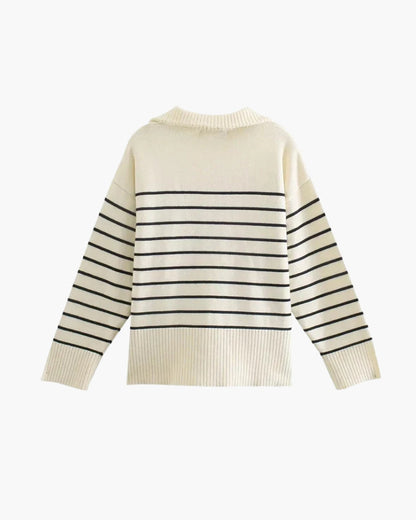 Ascot Chic Knit Sweater