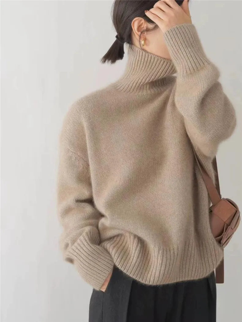 MONIKA | High Collar Cashmere Jumper